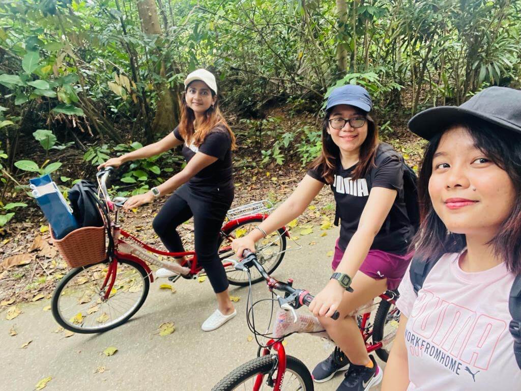 Cycling at Pulau Ubin