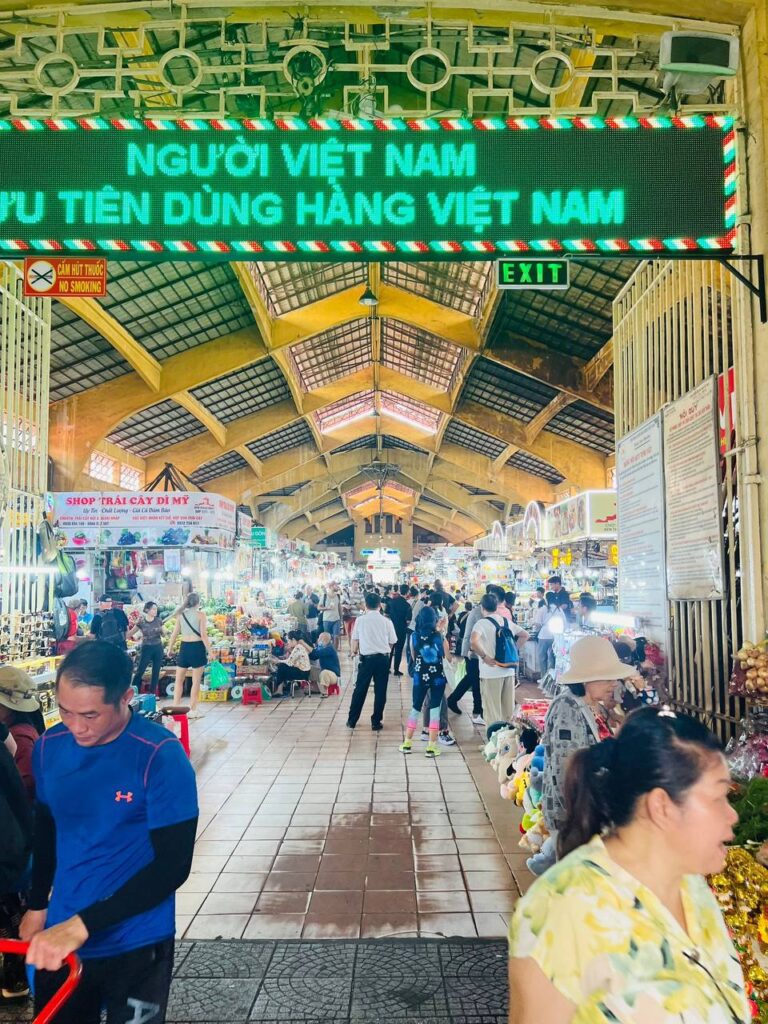 Solo female travel at Ben Thanh Market